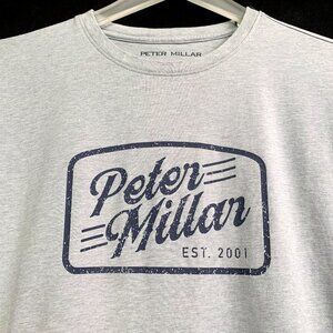 PETER MILLAR Performance Crew Neck Graphic Tee SMALL Navy Blue NWT